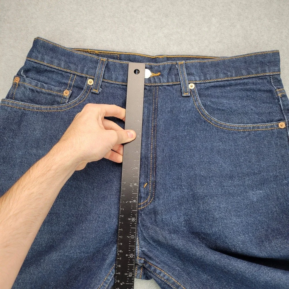 Levi's 505 Straight Leg Jeans Mens Fits 33x30 Dark Indigo Regular Fit 90s